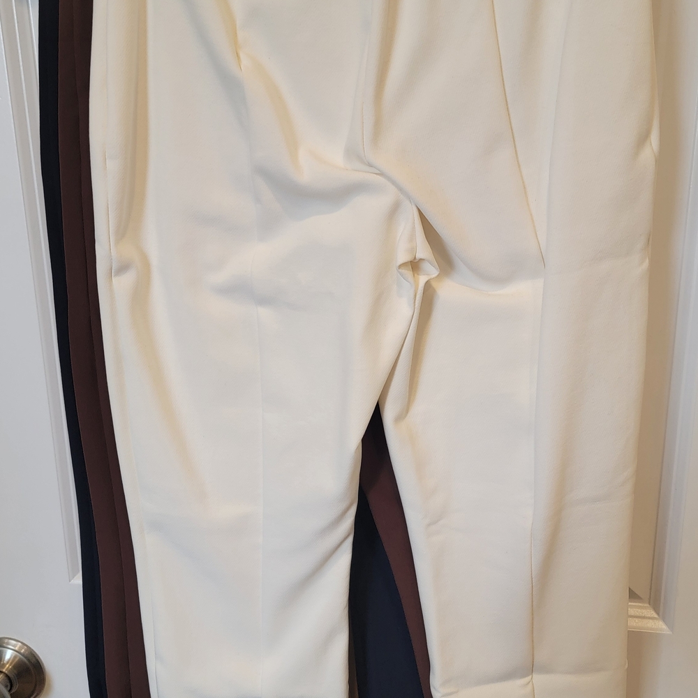 New With Tag Talbots Cream Portland Pants Size OP